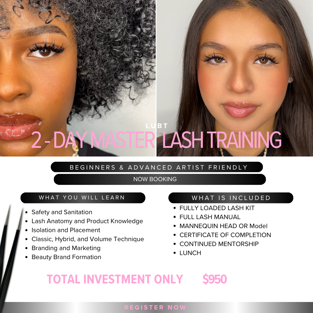 2 DAY INTENSIVE LASH TRAINING.